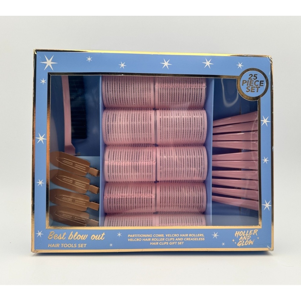Holler And Glow Best Blow Out 25pc Hair Tool Set NIB Factory Sealed